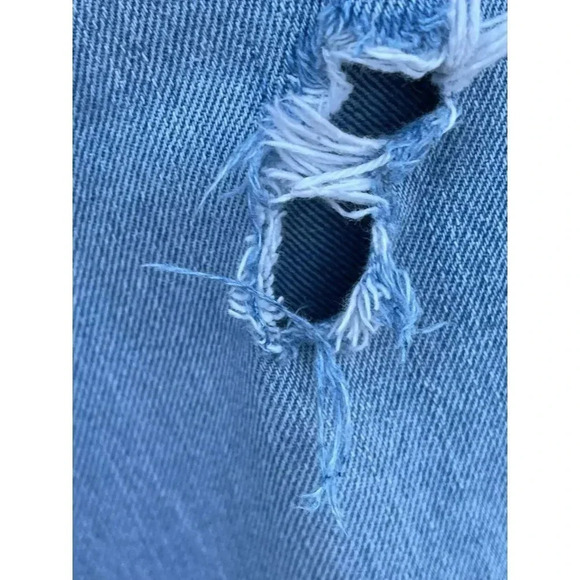 BDG Urban Outfitters Womens Wide Leg Distressed Fringe Denim Jeans Blue Sz 27 - Picture 4 of 14